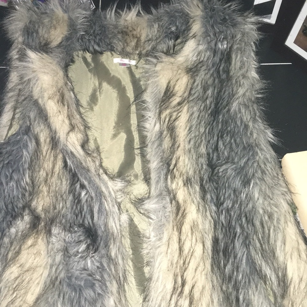 Faux fur vest